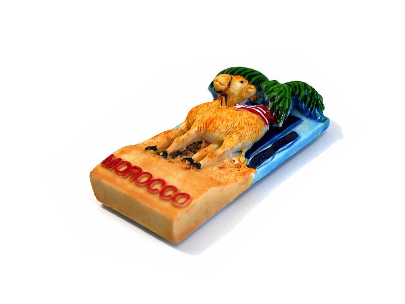 Magnet / Aimant de réfrigérateur artisanal - Souvenir du Maroc en relief 3D