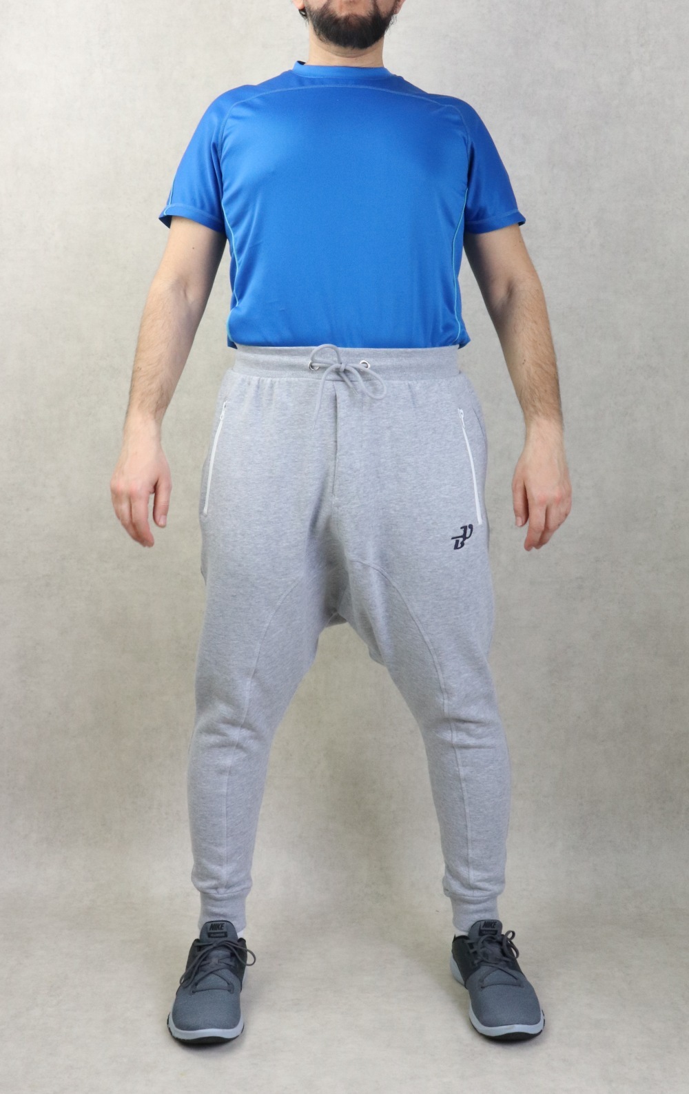 Pantalon jogging Seroual léger poches zip blanches pour homme - Sarouel  Marque Best Ummah - Couleur Gris clair chiné - Prêt à porter et accessoires  sur