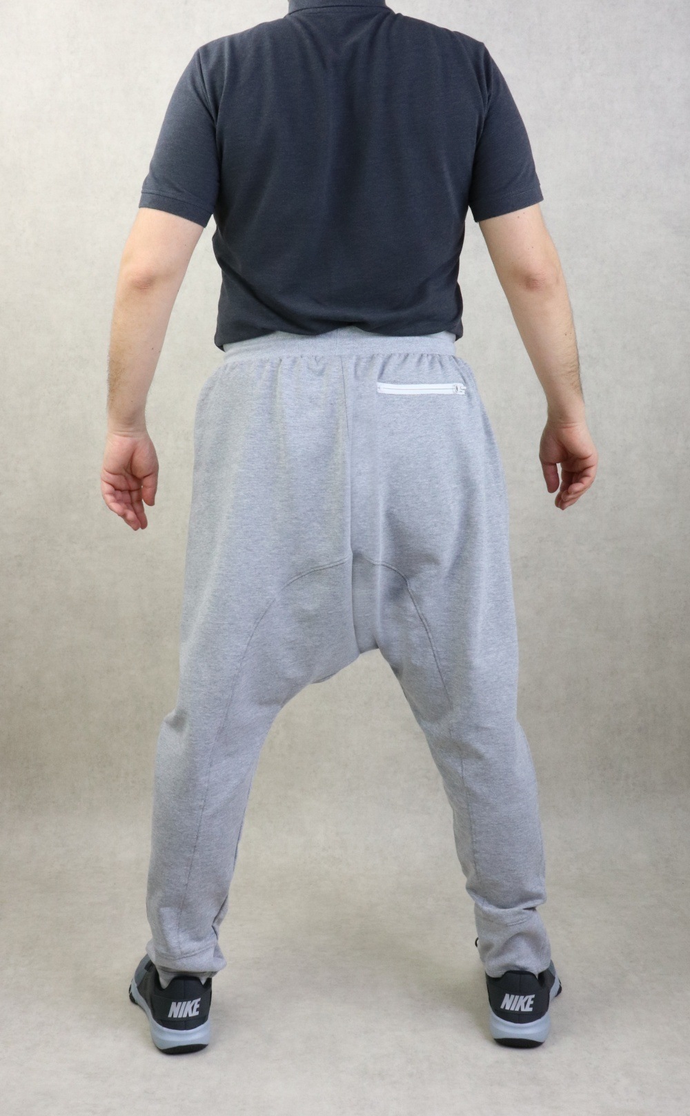 Pantalon jogging large et léger poches zippées pour homme - Marque Best  Ummah - Couleur Gris clair chiné Sélectionner la taille M