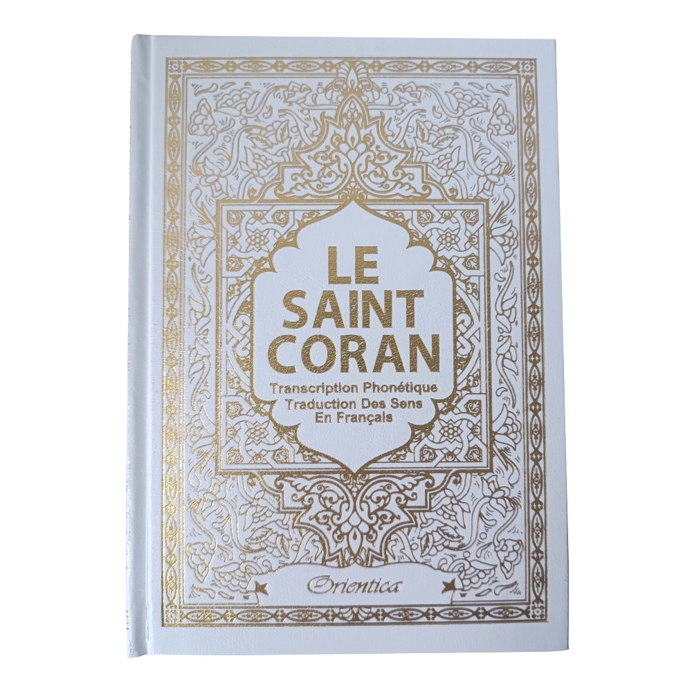 Le Saint Coran Français-Arabe-Phonétique Blanc et Or (ARC-EN-CIEL)