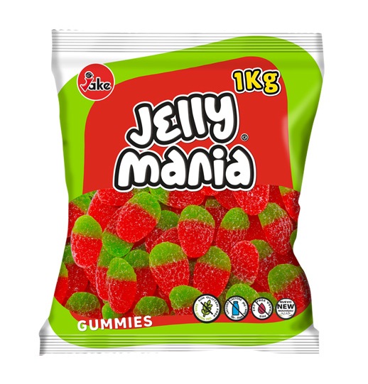 Bonbon Confiseries Halal : Fraises sauvages acides sucrées (1 kg) Jelly  Mania