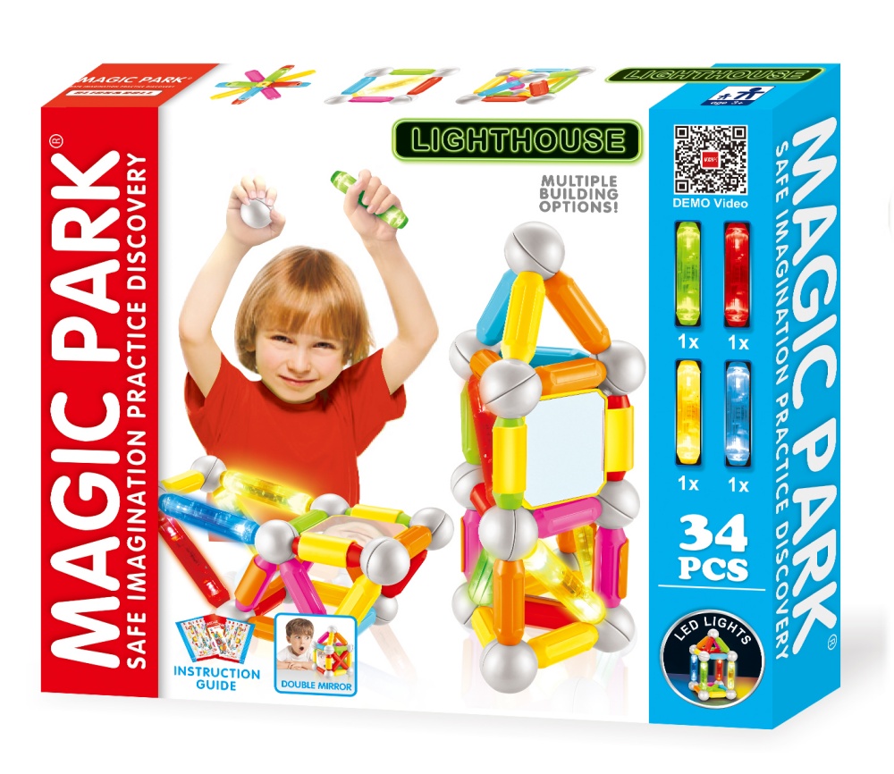Magic Park : Jeu magnétique d'éveil de construction pour enfants à partir  de 3 ans (30 pièces) - Jeu / jouet