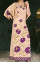 Robe orientale ample avec motifs fleurs